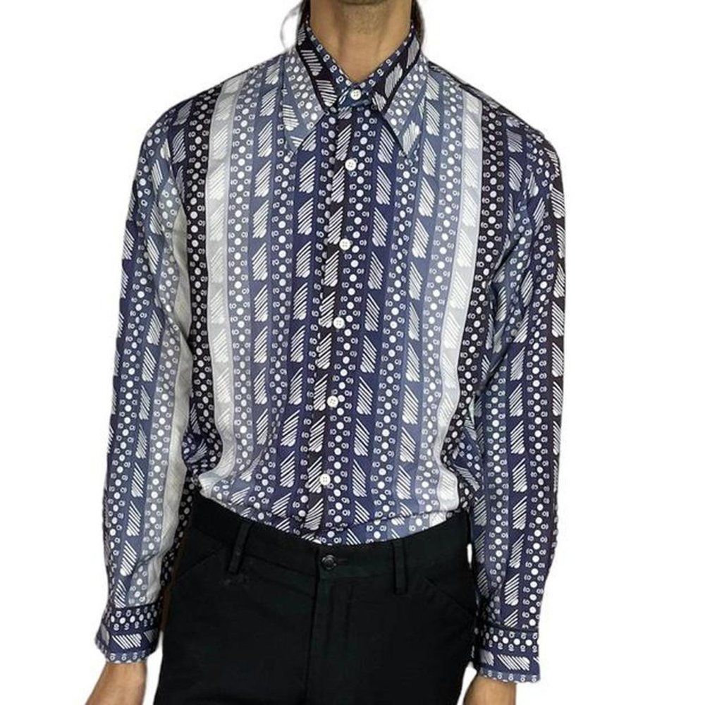 Vintage 80s Button Up Dress Shirt